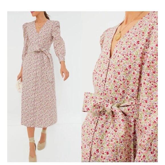 NWT Tuckernuck HYACINTH HOUSE Pink Floral Nellie Maxi Dress Medium - Picture 1 of 12